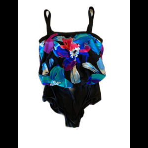 Women’s Swimsuit Size  XL One Piece “2 Bamboo” Adjustable Straps Beach Pool Chic